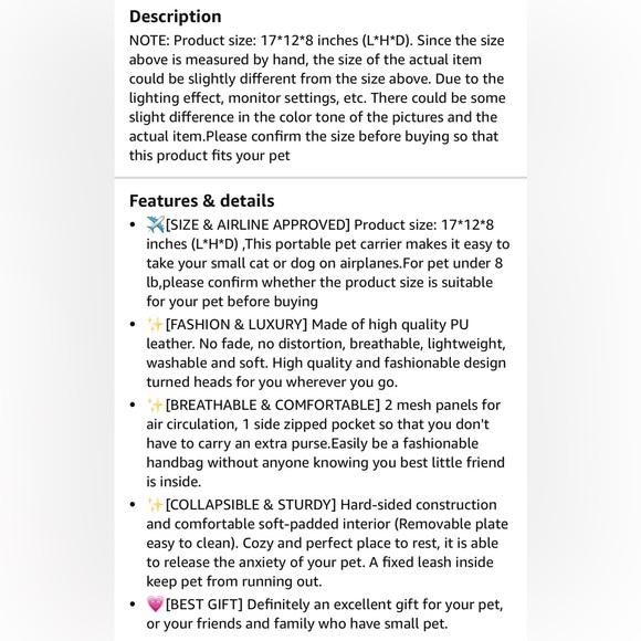 Luxurious Pet Carrier - Picture 10 of 11